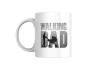 Preview: Eine weiße Tasse mit dem Schriftzug "The Walking Dad". Das Design zeigt die Silhouette eines Vaters, der einen Kinderwagen schiebt. Die Tasse hat eine moderne und schlichte Optik, die perfekt für Väter geeignet ist, die mit ihren Kindern spazieren gehen.