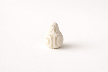 Preview: 3D-gedrucktes Küken aus PLA mit feiner Linienstruktur als moderne Frühlingsdekoration