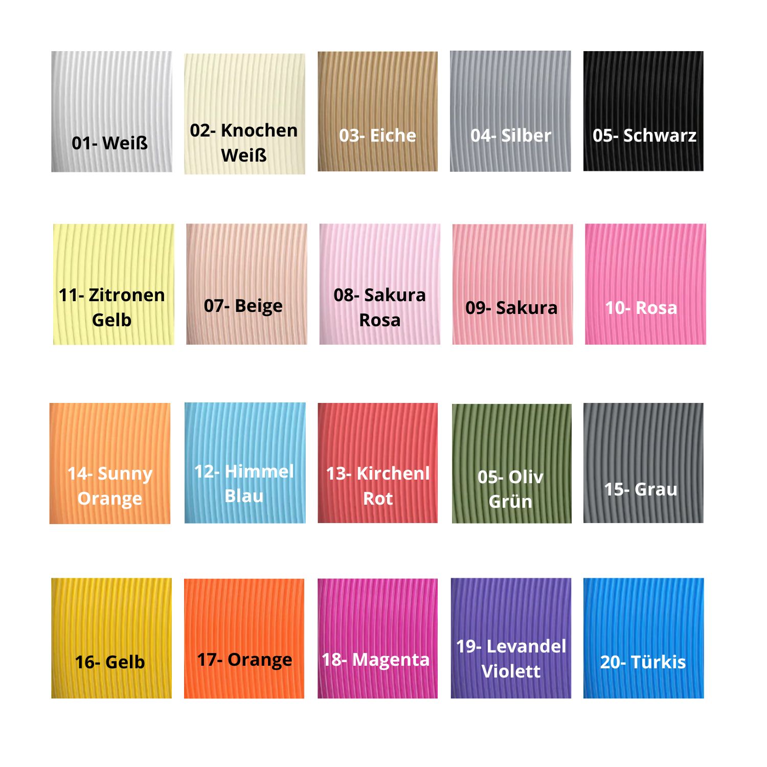 Wunschfarbe laut Farbmuster