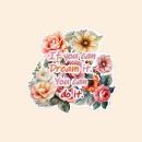Floral sticker with the motivational text 'If you can dream it, you can do it.' in pink and orange, designed by DreamArt VM.